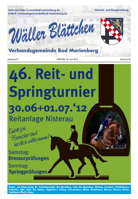 Sozial- und Pflegedienste - Verbandsgemeinde Bad Marienberg