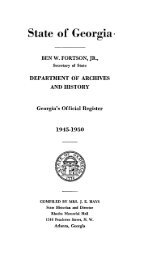 State of Georgia - the Digital Library of Georgia - University System ...