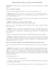 Math 619 Midterm Exam #1- October 2, 2008- SOLUTIONS ...