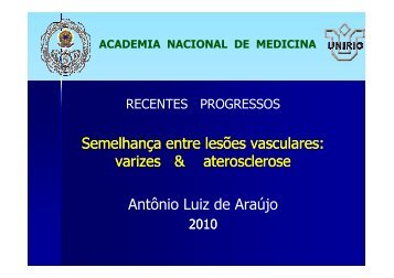 Da semelhanÃ§a morfolÃ³gica das lesÃµes vasculares - Academia ...