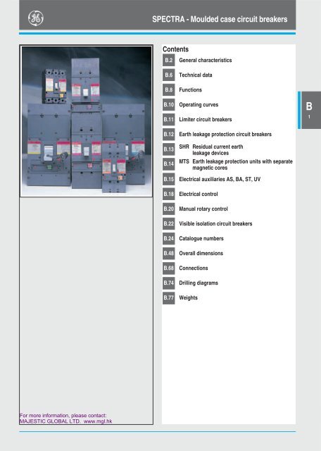 SPECTRA - Moulded case circuit breakers