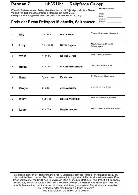 4 - Stover Rennen