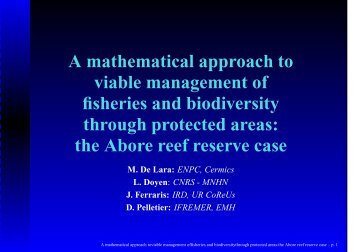 the New Caledonia Abore Reef - ENPC