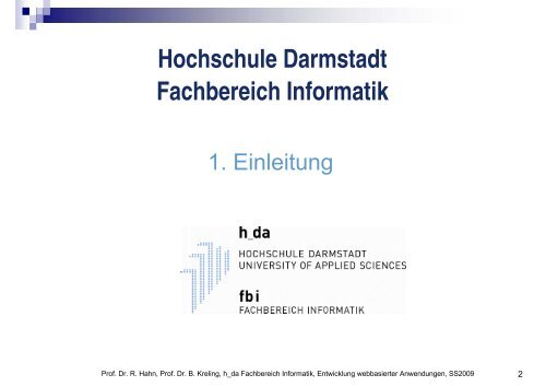 div - beim Fachbereich Informatik - Hochschule Darmstadt