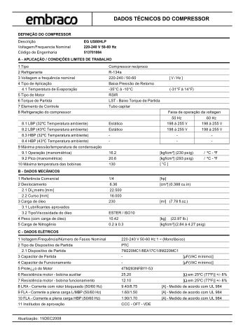 Ficha TÃ©cnica - Embraco