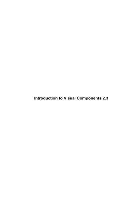 2 Visual Components Manuals