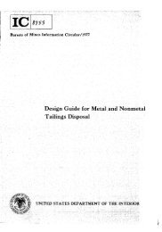 Design guide for metal and nonmetal tailings disposal.