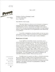 Provo Mayor's Chicken Ordinance Letter