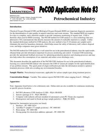 Petrochemical Industry - mantech inc.