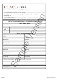 FORM 2 - Public Company Accounting Oversight Board