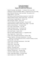 Liste chronologique des PrÃ©fets du Gard Depuis la ... - Nemausensis