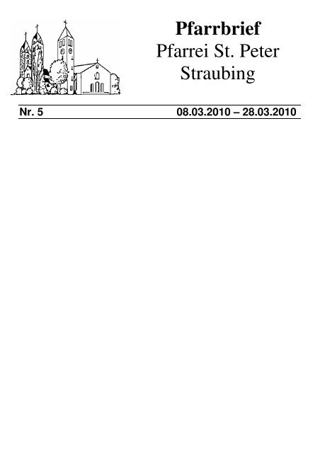 17:00 Kreuzwegandacht - der Pfarrei St. Peter in Straubing