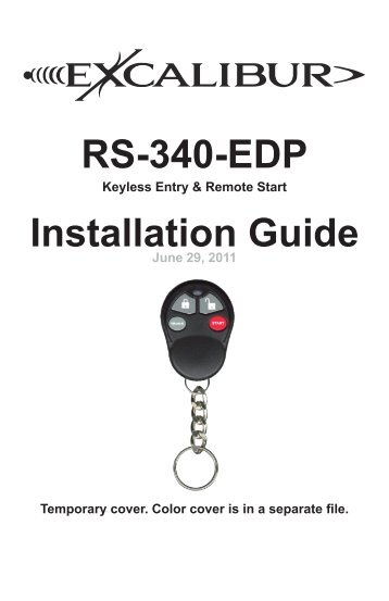 RS-340-EDP Installation Guide - car alarm