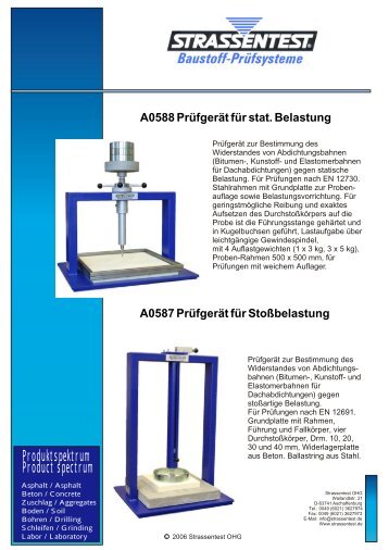 A0588 Prüfgerät für stat. Belastung - Strassentest OHG