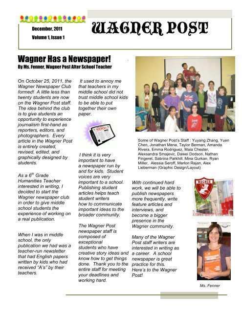 Wagner Post Ms 167 Robert F Wagner Middle School