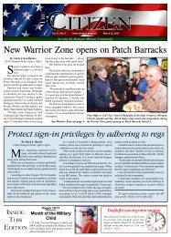 New Warrior Zone opens on Patch Barracks - The United States ...