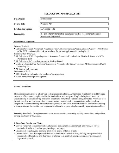 Ap Calculus Bc Curriculum Map - New River Kayaking Map