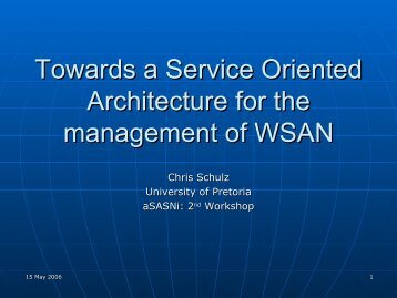 Towards a Service Oriented Architecture for the management of WSAN