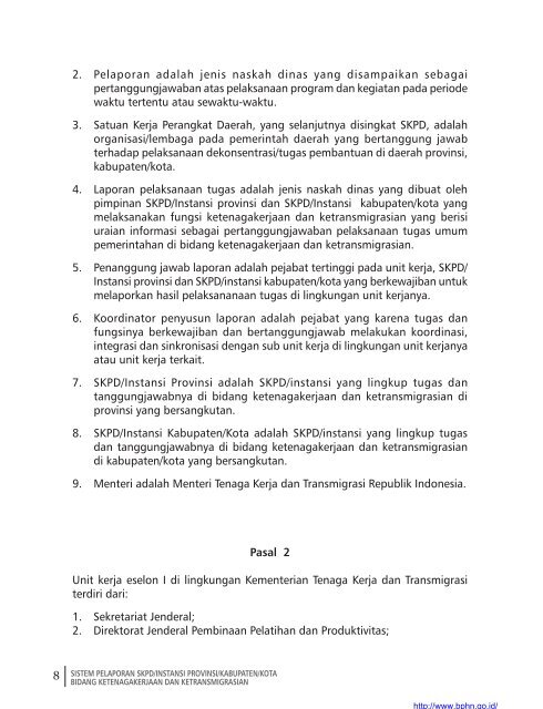 2. Pelaporan adalah jenis