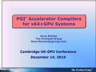 PGI Accelerator Compilers for x64+GPU - many-core.group
