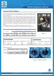 Bismuth Manganese cored wire