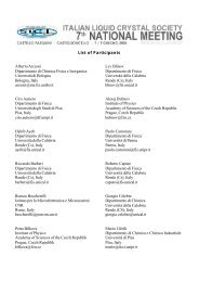 List of Participants Alberto Arcioni Dipartimento di Chimica Fisica e ...