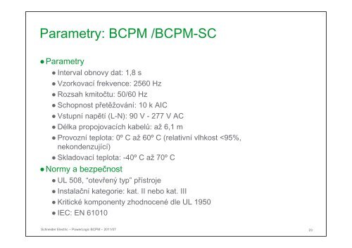 PowerLogic BCPM - Schneider Electric CZ, s.r.o.