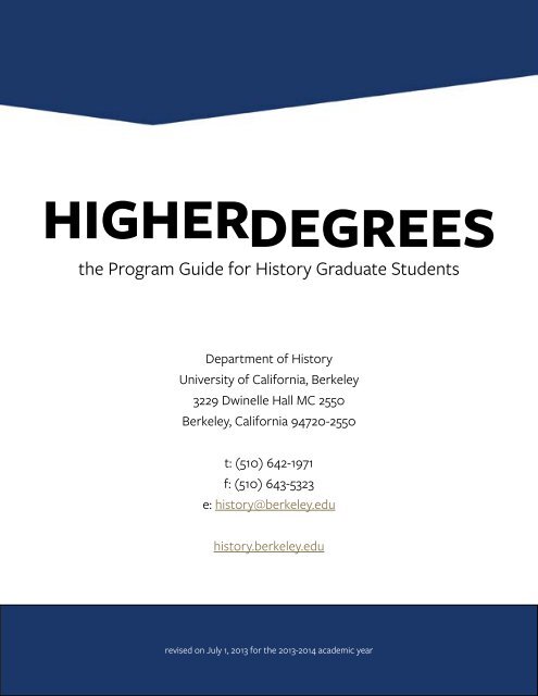 Program Guide in PDF Format - Department of History, UC Berkeley