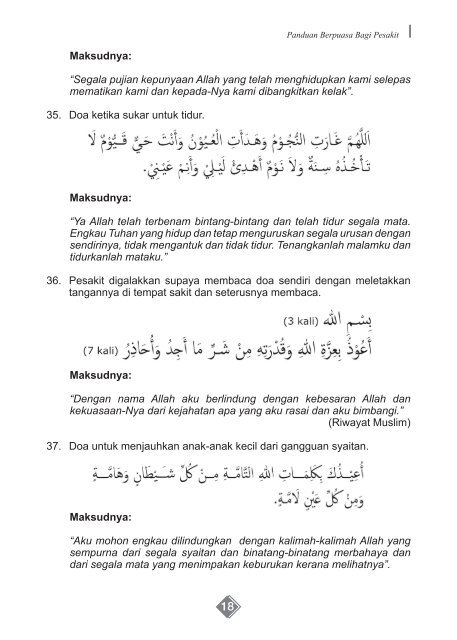 panduan berpuasa bagi pesakit - Jabatan Kemajuan Islam Malaysia