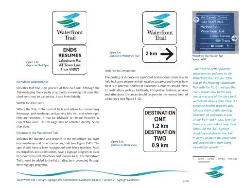 Signage Guidelines - Waterfront Trail