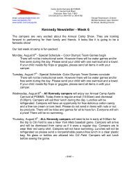 Kennedy Newsletter - Week 6 - Camp Apollo