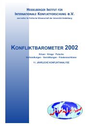 Konfliktbarometer 2002 - Heidelberger Institut fÃ¼r Internationale ...