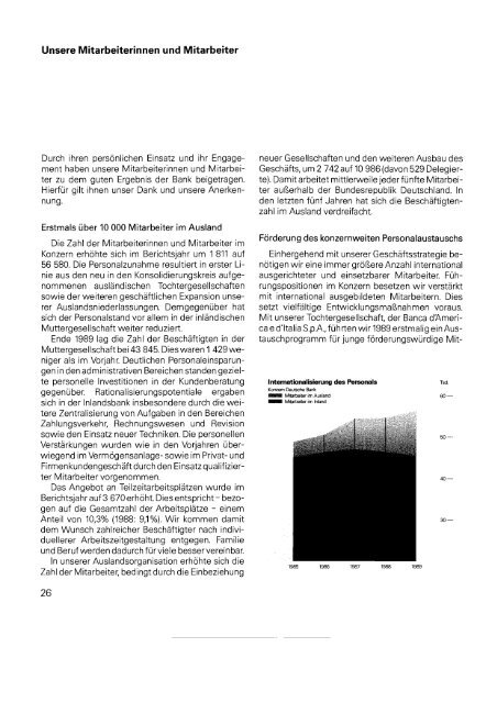 Geschäftsbericht für das Jahr 1989 Deutsche Bank AG