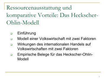 Das Heckscher- Ohlin-Modell