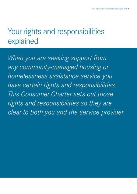 Consumer Charter - Department of Human Services