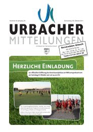 Herzliche Einladung - Gemeinde Urbach