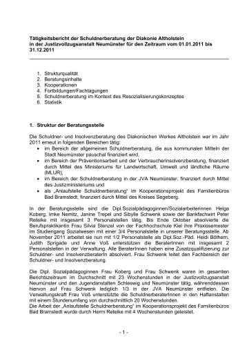 Jahresbericht 2011 - Schleswig-Holsteinischer Verband fÃ¼r soziale ...