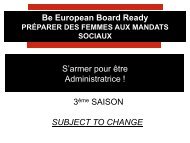 Women Be European Board Ready - Essec