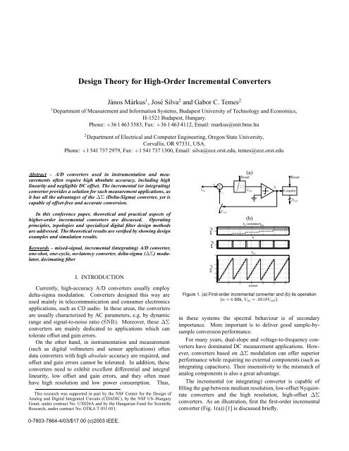 Design Theory for High-Order Incremental Converters