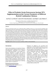Effect of Probiotic Strain Enterococcus faecium M74 ...