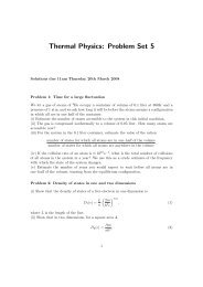 Thermal Physics: Problem Set 5