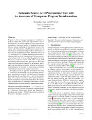 Enhancing Source-Level Programming Tools with An Awareness of ...