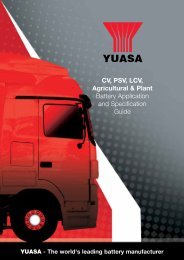to download CV, PSV, LCV, Agricultural & Plant Catalogue - Yuasa
