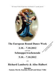 The European Round Dance Week 2.10. - 7.10 ... - Rumsdance.de