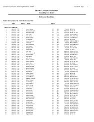 13 - 14 - Tri-County Swimming