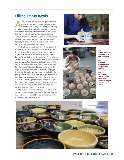 To download a PDF of the 2011 Spring Bulletin, click here.