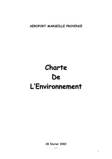 Charte De L'Environnement - AÃ©roport Marseille Provence