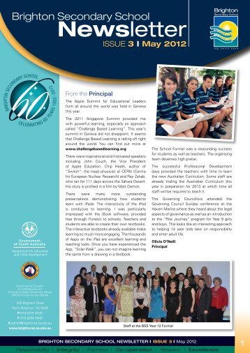 Brighton Secondary School Newsletter May 2012