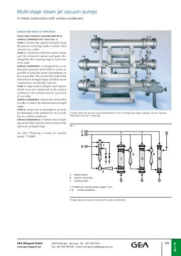 Multi-stage steam jet vacuum pumps - GEA Wiegand GmbH