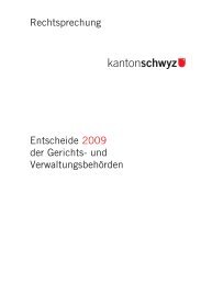 EGV-SZ 2009 - Kantonsgericht Schwyz